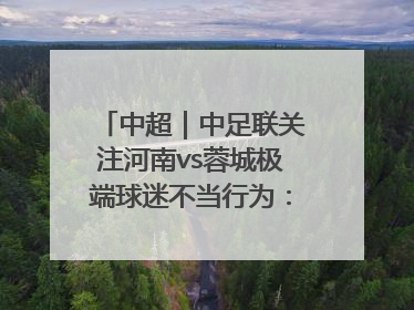 中超｜中足联关注河南vs蓉城极端球迷不当行为：强烈谴责！