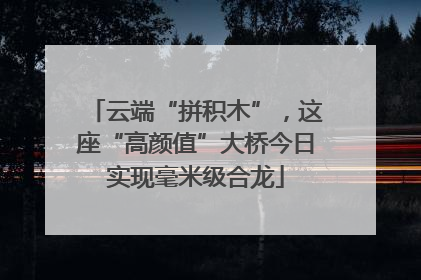 云端“拼积木”，这座“高颜值”大桥今日实现毫米级合龙