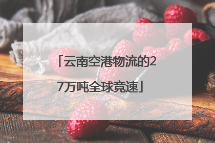 云南空港物流的27万吨全球竞速