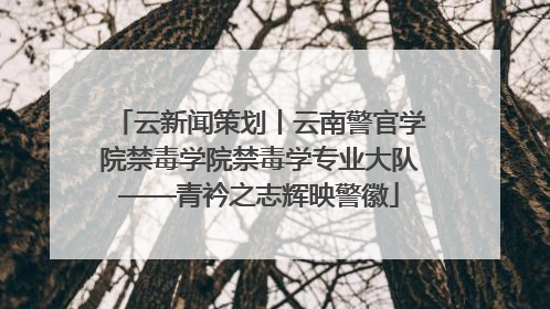 云新闻策划丨云南警官学院禁毒学院禁毒学专业大队——青衿之志辉映警徽