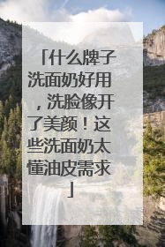 什么牌子洗面奶好用，洗脸像开了美颜！这些洗面奶太懂油皮需求