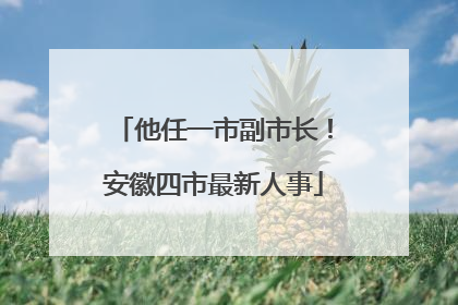 他任一市副市长！安徽四市最新人事