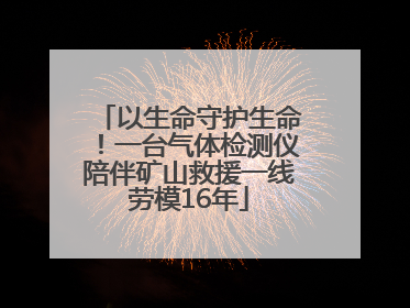 以生命守护生命！一台气体检测仪陪伴矿山救援一线劳模16年