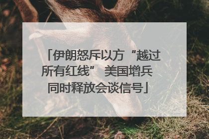 伊朗怒斥以方“越过所有红线” 美国增兵同时释放会谈信号