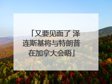 又要见面了 泽连斯基将与特朗普在加拿大会晤