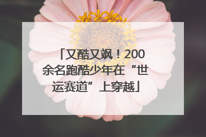 又酷又飒！200余名跑酷少年在“世运赛道”上穿越