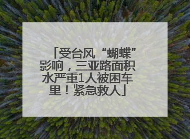 受台风“蝴蝶”影响，三亚路面积水严重1人被困车里！紧急救人