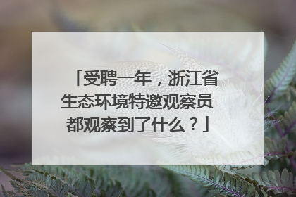 受聘一年，浙江省生态环境特邀观察员都观察到了什么？