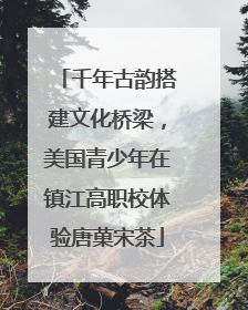 千年古韵搭建文化桥梁，美国青少年在镇江高职校体验唐菓宋茶
