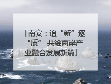 南安：追“新”逐“质” 共绘两岸产业融合发展新篇