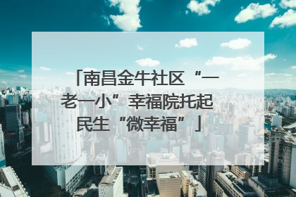 南昌金牛社区“一老一小”幸福院托起民生“微幸福”