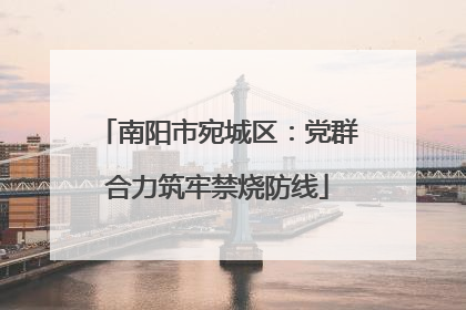 南阳市宛城区：党群合力筑牢禁烧防线