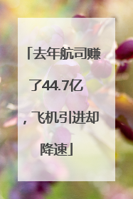 去年航司赚了44.7亿，飞机引进却降速