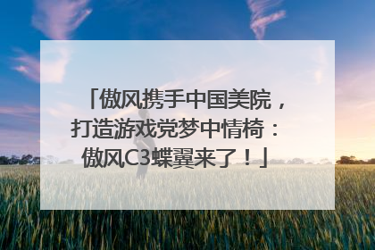 傲风携手中国美院，打造游戏党梦中情椅：傲风C3蝶翼来了！