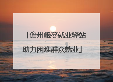 儋州峨蔓就业驿站助力困难群众就业