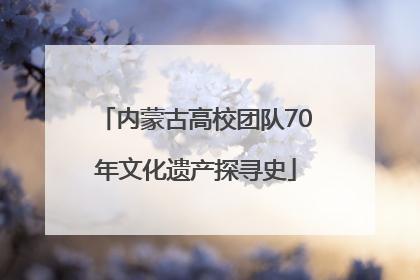 内蒙古高校团队70年文化遗产探寻史