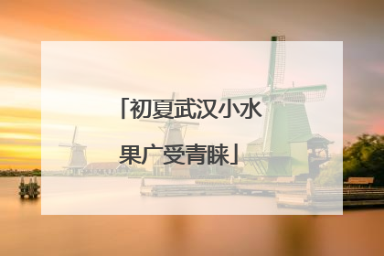 初夏武汉小水果广受青睐
