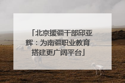 北京援疆干部邱亚辉：为南疆职业教育搭建更广阔平台