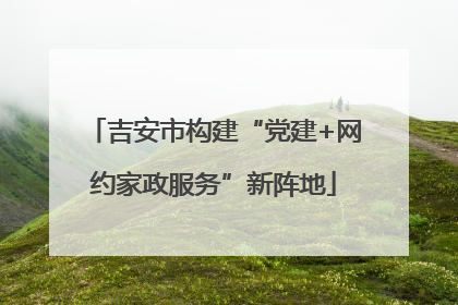 吉安市构建“党建+网约家政服务”新阵地