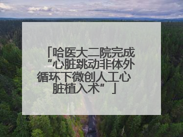哈医大二院完成“心脏跳动非体外循环下微创人工心脏植入术”