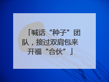 喊话“种子”团队，接过双肩包来开福“合伙”