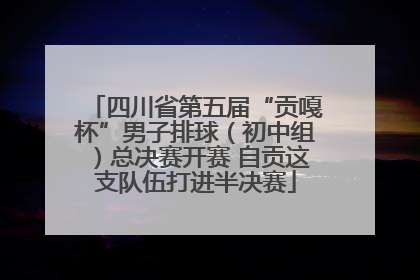 四川省第五届“贡嘎杯”男子排球（初中组）总决赛开赛 自贡这支队伍打进半决赛