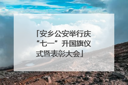安乡公安举行庆“七一”升国旗仪式暨表彰大会