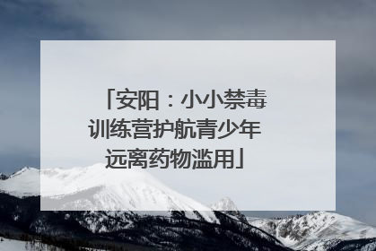 安阳：小小禁毒训练营护航青少年远离药物滥用