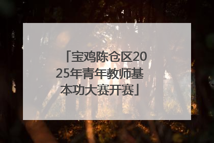 宝鸡陈仓区2025年青年教师基本功大赛开赛