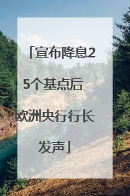 宣布降息25个基点后 欧洲央行行长发声