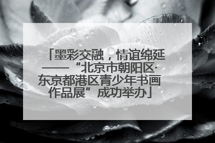 墨彩交融，情谊绵延——“北京市朝阳区·东京都港区青少年书画作品展”成功举办