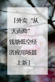 外卖“从天而降” 钱塘低空经济应用场景上新