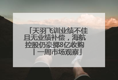 天羽飞训业绩不佳且无业绩补偿，海航控股仍豪掷8亿收购丨一周市场观察