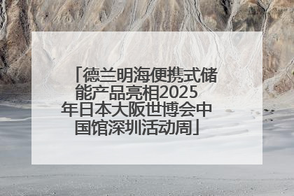 德兰明海便携式储能产品亮相2025年日本大阪世博会中国馆深圳活动周