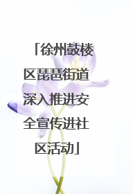 徐州鼓楼区琵琶街道深入推进安全宣传进社区活动