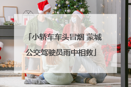 小轿车车头冒烟 蒙城公交驾驶员雨中相救
