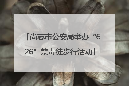 尚志市公安局举办“6·26”禁毒徒步行活动