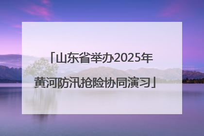 山东省举办2025年黄河防汛抢险协同演习
