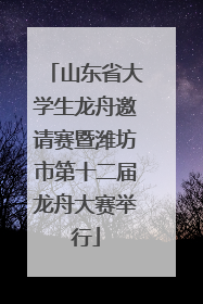 山东省大学生龙舟邀请赛暨潍坊市第十二届龙舟大赛举行