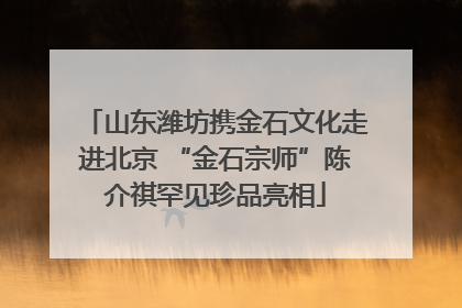 山东潍坊携金石文化走进北京 “金石宗师”陈介祺罕见珍品亮相