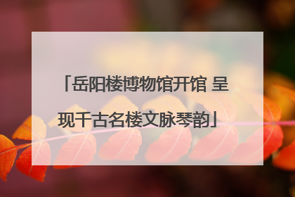 岳阳楼博物馆开馆 呈现千古名楼文脉琴韵