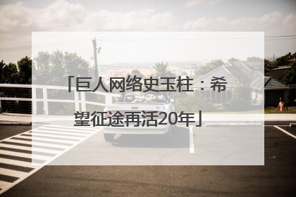 巨人网络史玉柱：希望征途再活20年