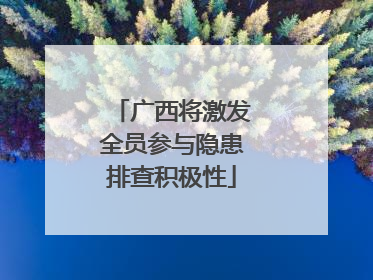 广西将激发全员参与隐患排查积极性