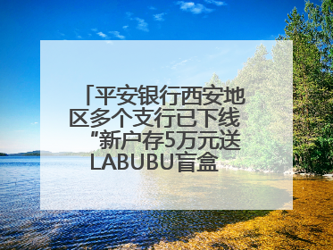 平安银行西安地区多个支行已下线“新户存5万元送LABUBU盲盒”活动