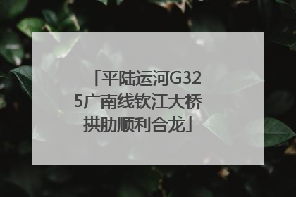 平陆运河G325广南线钦江大桥拱肋顺利合龙