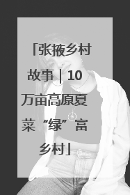 张掖乡村故事｜10万亩高原夏菜“绿”富乡村
