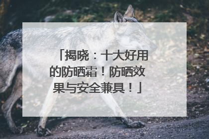 揭晓：十大好用的防晒霜！防晒效果与安全兼具！