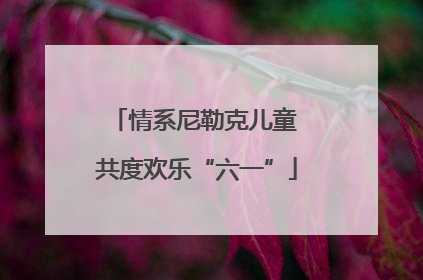 情系尼勒克儿童 共度欢乐“六一”