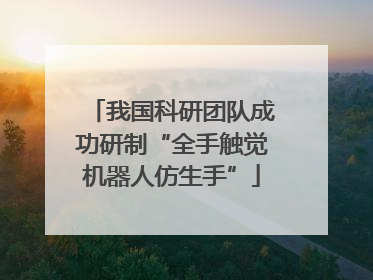 我国科研团队成功研制“全手触觉机器人仿生手”
