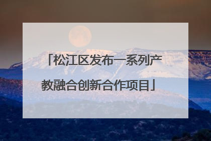 松江区发布一系列产教融合创新合作项目